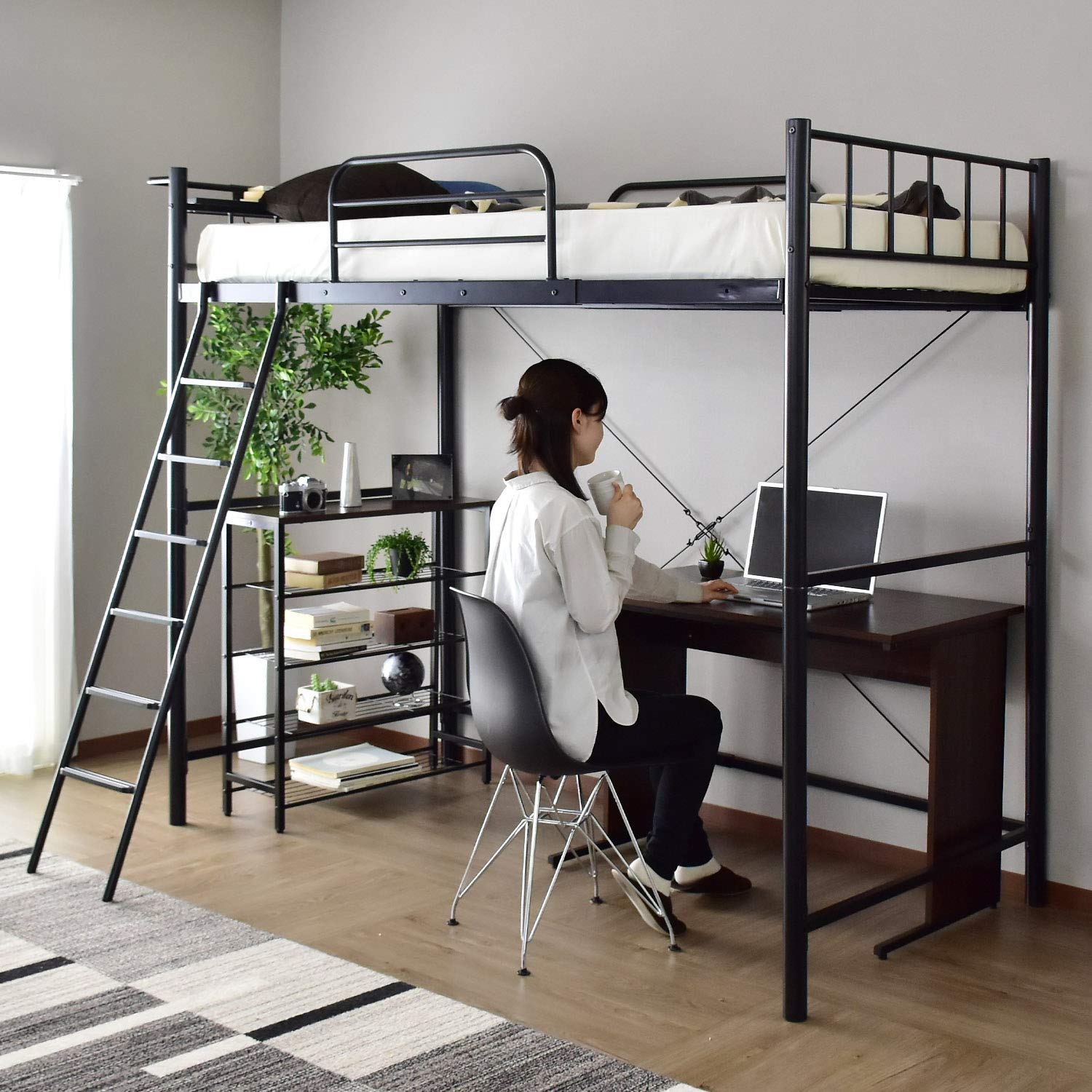 【大特価】DORIS ロフトベッド ロータイプ可 コンセント付き　値下げ交渉可 Amazon｜DORIS ドリス ベッド シングル システムベッド ロフト